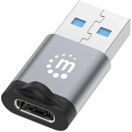 Adaptador USB-C V3.2 Gen1, AM-CH, 5Gbps 3A, Níquel Contacto, Negro, Gris