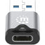 Adaptador USB-C V3.2 Gen1, AM-CH, 5Gbps 3A, Níquel Contacto, Negro, Gris