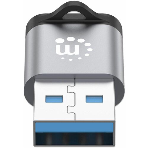 Adaptador USB-C V3.2 Gen1, AM-CH, 5Gbps 3A, Níquel Contacto, Negro, Gris