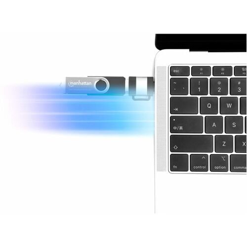 Adaptador USB-C a USB-A Manhattan 356312 | USB 3.2 Gen 1 | 5 Gbps | 3A | Aluminio | Para Conectar Accesorios USB-A a Puerto USB-C | Negro/Gris | SKU 356312