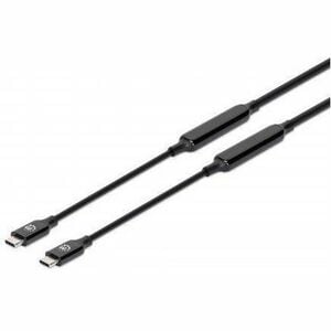 Cable de transferencia de datos Manhattan, 5.0m, Negro, 10Gbps