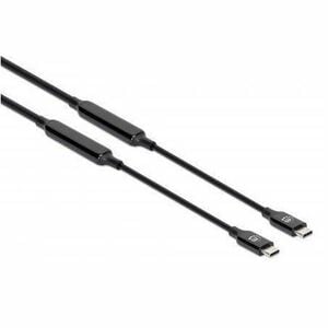 Cable de transferencia de datos Manhattan, 5.0m, Negro, 10Gbps