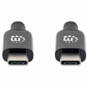 Cable de transferencia de datos Manhattan, 5.0m, Negro, 10Gbps