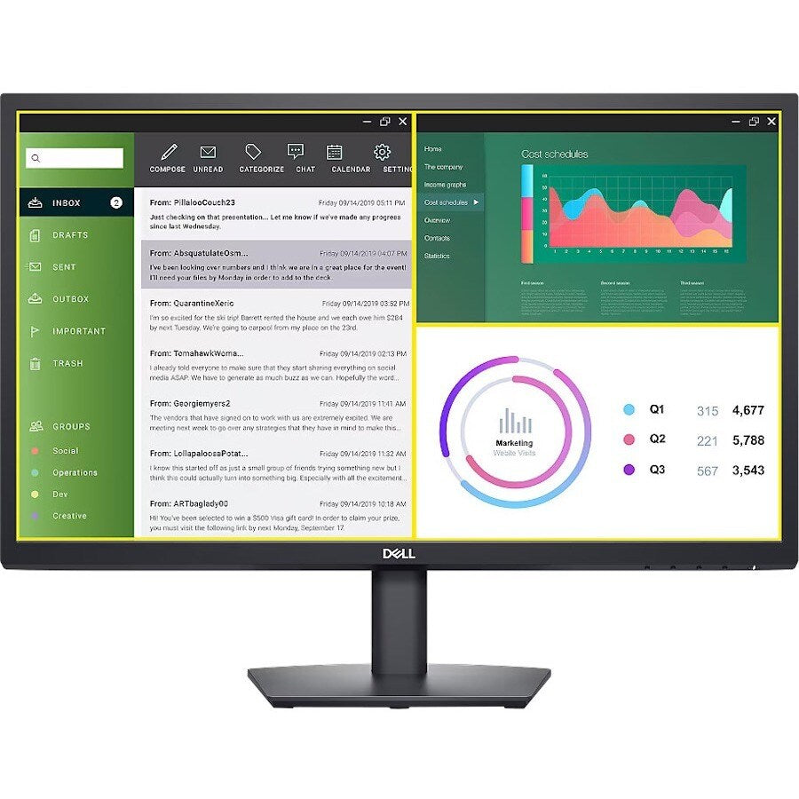 Monitor Dell E2423H, 23.8" FHD (1920 X 1080) LCD, 16:9