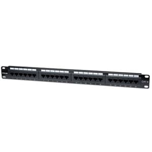 Panel de Parcheo Cat6 UTP Intellinet 520959 | 24 Puertos RJ45 | Rack 19" 1U | Gigabit Ethernet | Baño Oro 50µ" | Herramienta 110/Krone | Garantía 5 Años | SKU 520959