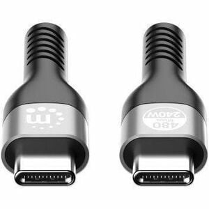 Cable USB-C a USB-C Manhattan, 2m, 240W, USB PD 3.1 EPR, 480 Mbps, Negro