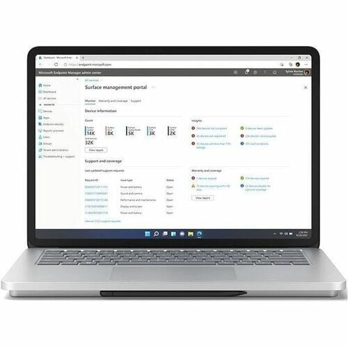 Laptop Empresarial Microsoft Surface 2 en 1, Intel Core i7-13800H, 16GB RAM, SSD 512GB, Windows 11 Pro, 1 año de garantía