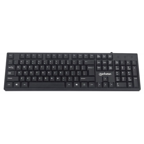 Teclado Manhattan Alámbrico USB Negro.