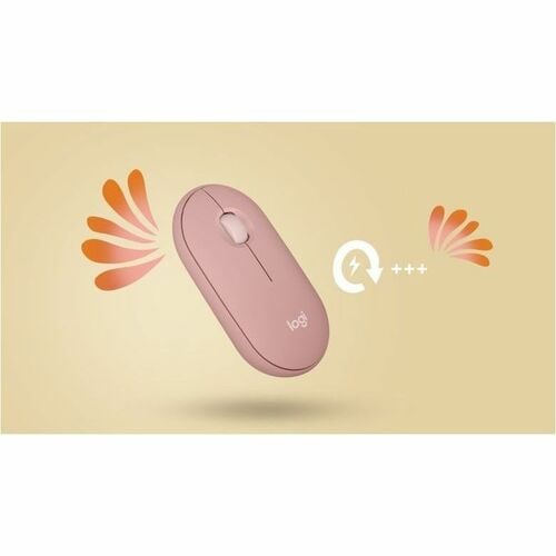 Mouse óptico Pebble M350s Logitech, Inalámbrico, Rosa