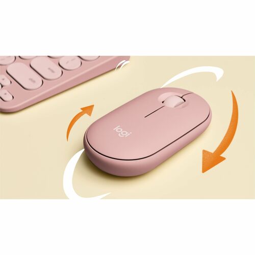 Mouse óptico Pebble M350s Logitech, Inalámbrico, Rosa
