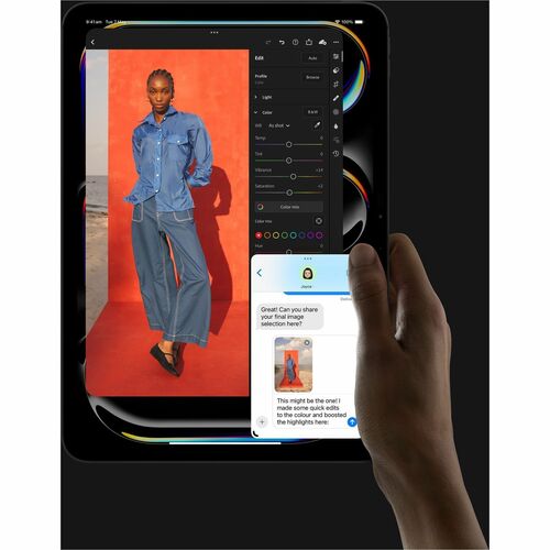 Tableta Apple iPad Pro, 13 pulgadas, procesador M4, 8GB RAM, Almacenamiento 256GB, iPadOS 18.1, WiFi, Bluetooth, 1 año de garantía