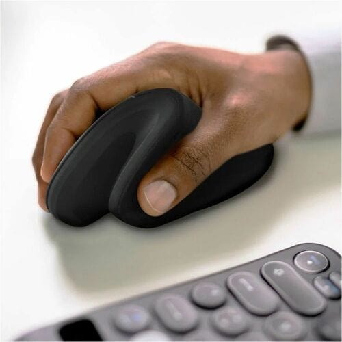 Mouse Inalámbrico, Diseño Vertical, Click Silencioso, Snouse Negro