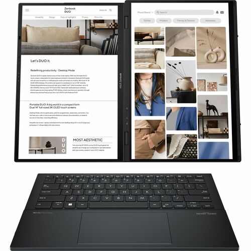 Laptop para Hogar Asus ZenBook Duo UX8406, Intel Core Ultra 9 185H, 32GB RAM, SSD 2TB, Windows 11 Home, 1 año de garantía