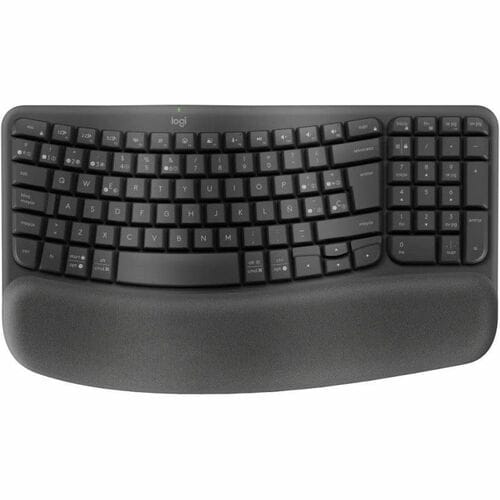 Teclado Ergonómico Inalámbrico Logitech Wave Keys 920-012278 | Bluetooth + Logi Bolt | 3 Dispositivos | Español | Grafito | Batería 36 Meses | SKU 920-012278