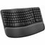 Teclado Ergonómico Inalámbrico Logitech Wave Keys 920-012278 | Bluetooth + Logi Bolt | 3 Dispositivos | Español | Grafito | Batería 36 Meses | SKU 920-012278