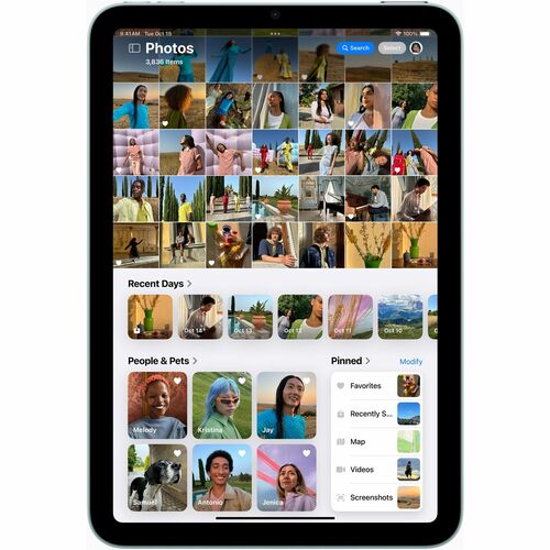 Tableta Apple iPad mini (2024) A2993, 8.3 pulgadas, procesador Apple A17 Pro, 8GB RAM, almacenamiento 256GB, iPadOS, Tecnología True Tone, WiFi, Bluetooth, 1 año de garantía