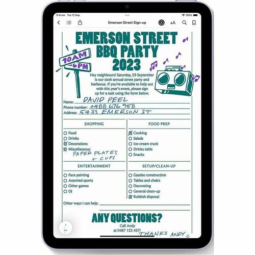 Tableta Apple iPad mini (2024) A2895, 8.3 pulgadas, procesador A17 Pro, 8GB RAM, Almacenamiento 512GB, iPadOS, Tecnología True Tone, WiFi, Bluetooth, 1 año de garantía