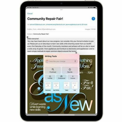 Tableta Apple iPad mini (2024) A2995, 8.3 pulgadas, Procesador A17 Pro, 8GB RAM, Almacenamiento 512 GB, iPadOS, Tecnología True Tone, Wifi, Bluetooth, 1 año de garantía