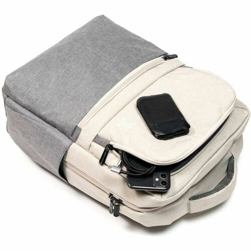 Mochila para Laptop 15.6" Material Resistente Sunset Taupe con Gris
