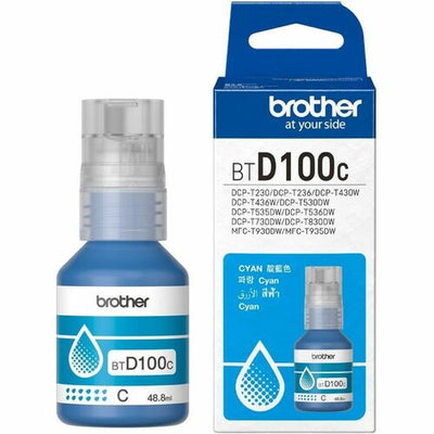 Botella de recarga de tinta Brother BTD100C - Azul ciánico - Inyección de tinta