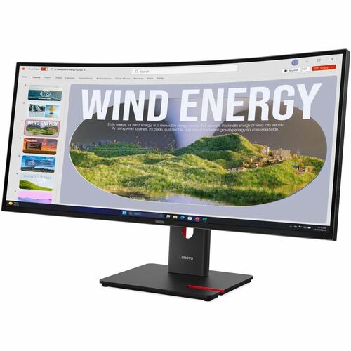 Monitor Lenovo ThinkVision T34wd-40 34" Curvo WQHD | 3440×1440 | 120Hz | USB-C 100W | RJ-45 | 64AEGAR1LA