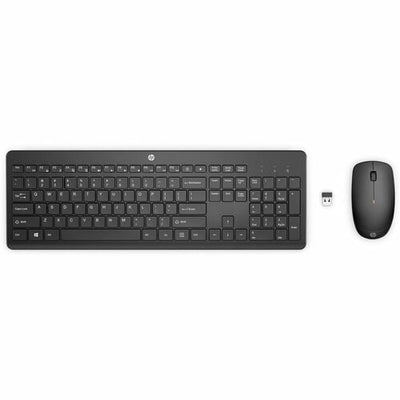 Teclado y Mouse HP 235, USB Tipo A Émbolo Inalámbrico RF 2.40GHz Teclado, USB Tipo A Inalámbrico RF Mouse, 1600 dpi - 3 Botón - AAA, AA - Compatible con PC
