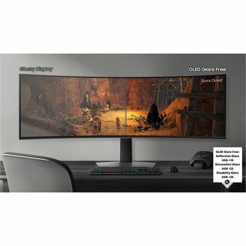 Monitor Gaming Samsung Odyssey OLED G9 49" LS49DG930SNXZX, 5120x1440 DQHD 32:9, 240Hz, 0.03ms, G-Sync, FreeSync Premium Pro, HDR10+, Curvo 1800R, 1 año de garantía