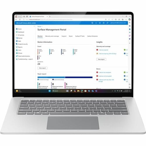 Laptop Empresarial Microsoft Surface Laptop 7, Intel Core Ultra 7, 32GB RAM, SSD 512GB, Windows 11, 1 año de garantía