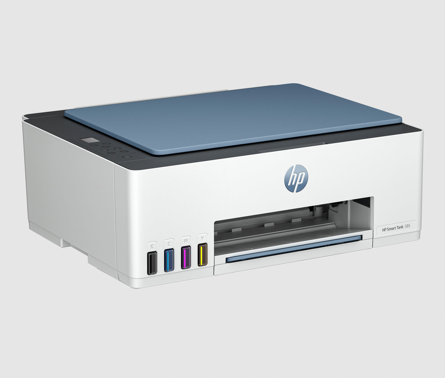 HP Smart Tank 585, Impresión, copia , escaneado. Momocromatica Hasta 12 ppm, 5 ppm COLORCiclo de trabajo (mensual, carta)Up to 3,000 pages, Inyección térmica de tinta HP Volumen de páginas mensuales  400 a 800