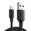 Cable USB-A a USB-C | 2 Metros | Carga y Sincronización de Datos | Carga Rápida 60W | Datos 5 Gbps | QC 3.0/2.0 | FPC | AFC | Protección Integrada | Duradero y Flexible| Caja ABS | Cubierta de TPE | Color Negro.