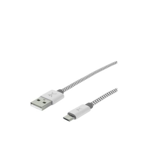 Cable de transferencia de Datos USB A - USB Micro, 1M, Blanco