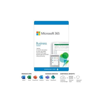 Microsoft 365 Business Standard, versión descargable, 1 Usuario (5 dispositivos), Licencia de 1 año, Multilenguaje, Windows, Mac, iOS, Android, Producto para Empresas