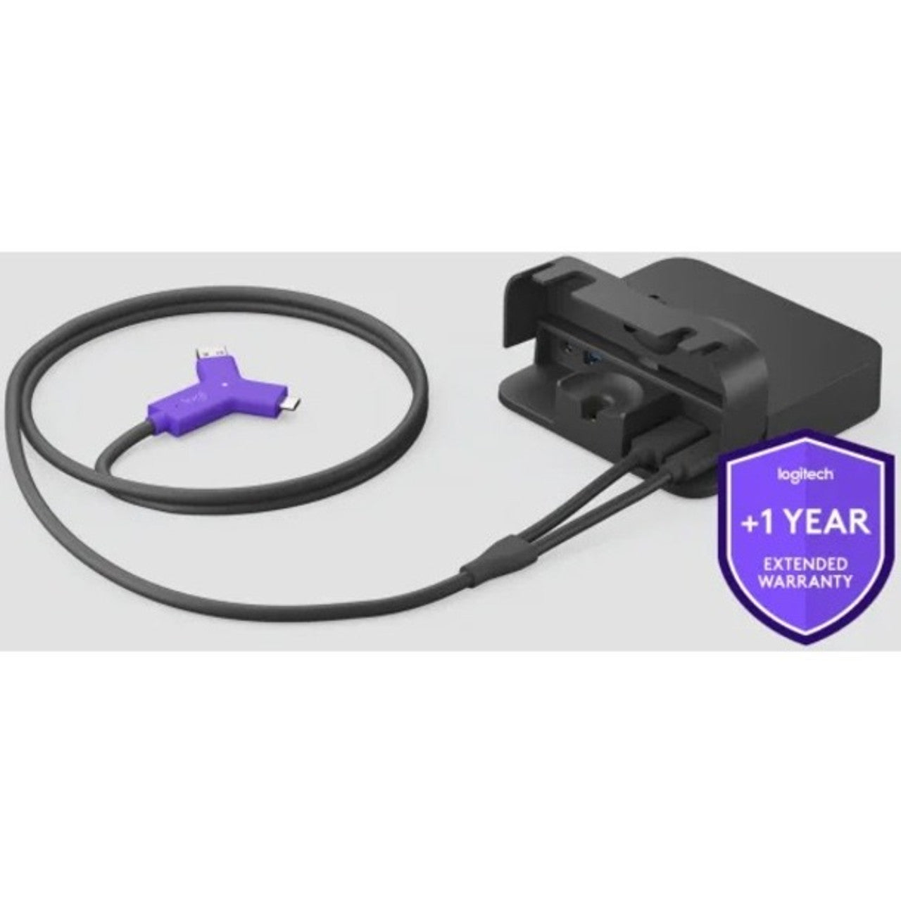 Kit de accesorio de systema de conferencia LOGITECH, switch conector USB-A CPNT Y USB-C, color lila