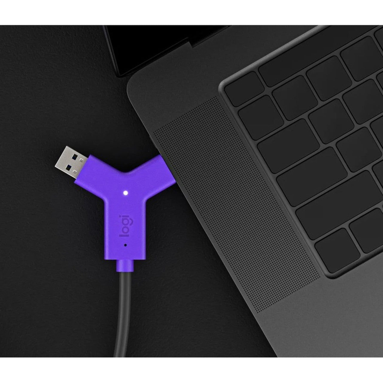 Kit de accesorio de systema de conferencia LOGITECH, switch conector USB-A CPNT Y USB-C, color lila