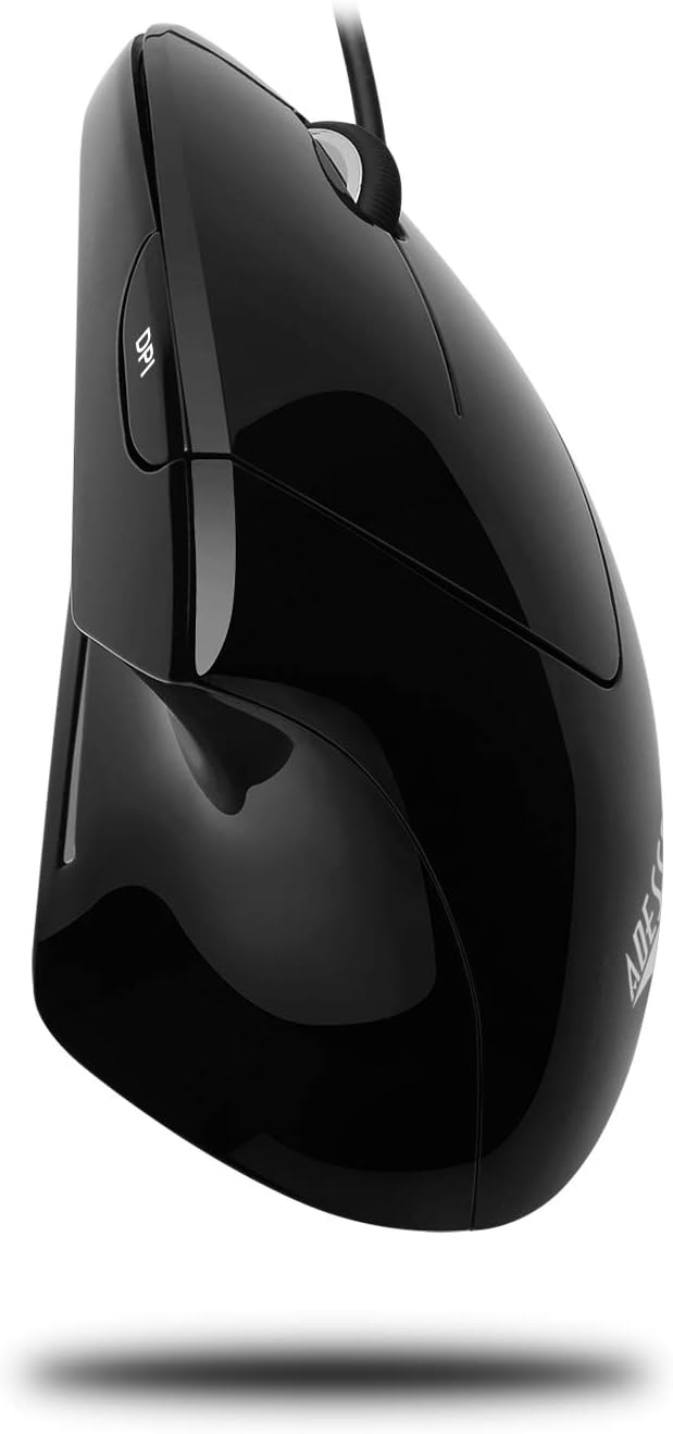 Mouse ergonómico iMouse E1 Vertical Adesso, Iluminado, USB