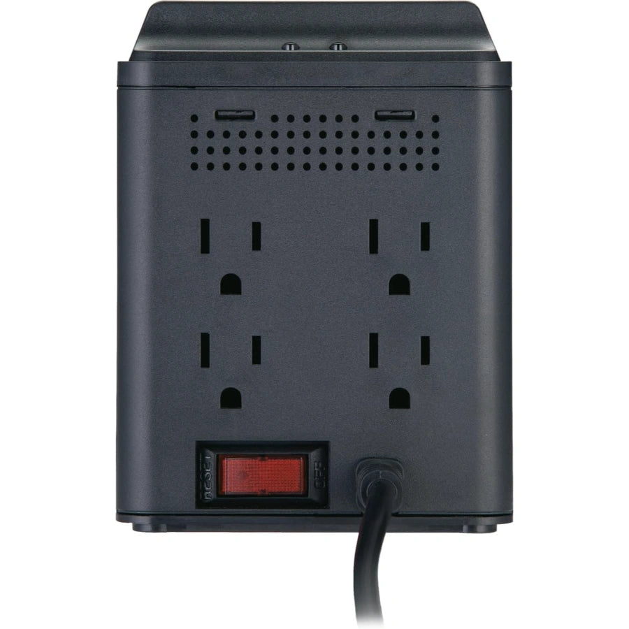 VICA Connect 800 Regulador Electrónico de Voltaje y Centro de Carga, capacidad de 800VA / 400W, 4 tomas NEMA 5-15R