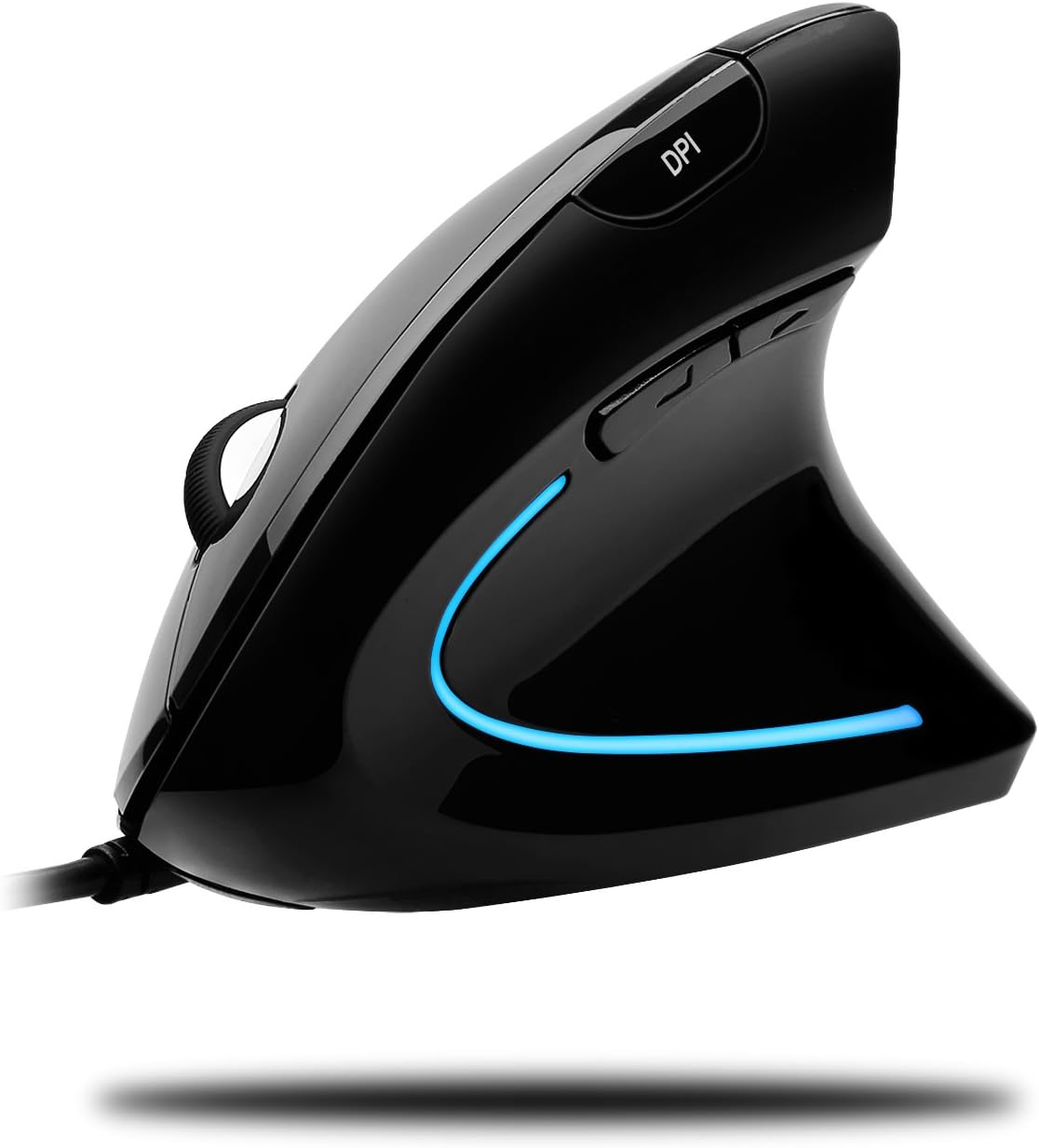 Mouse ergonómico iMouse E1 Vertical Adesso, Iluminado, USB