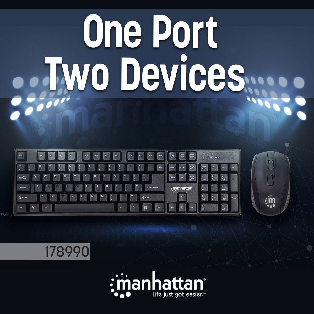 Kit de Teclado y Mouse Inalámbrico Manha