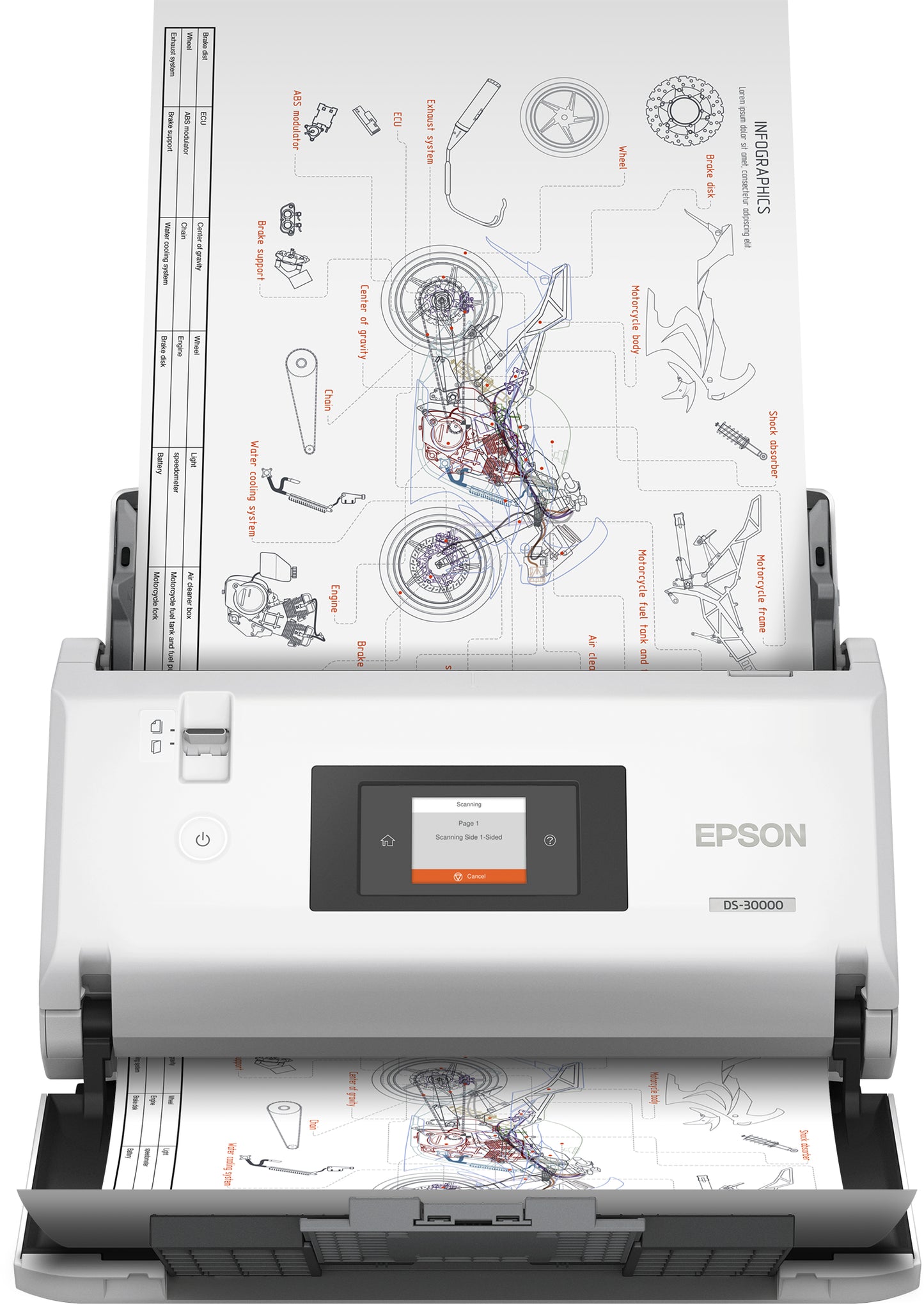 Epson ESCANER WORKFORCE DS-30000 600 600 DPI USB 3.0 70PPM/140IMP ADF 12 ESCANER WORKFORCE DS-30000 600 600 DPI USB 3.0 70PPM/140IMP ADF 12