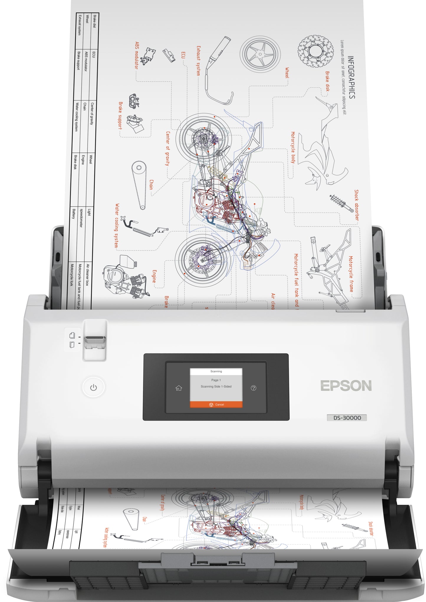 Epson ESCANER WORKFORCE DS-30000 600 600 DPI USB 3.0 70PPM/140IMP ADF 12 ESCANER WORKFORCE DS-30000 600 600 DPI USB 3.0 70PPM/140IMP ADF 12
