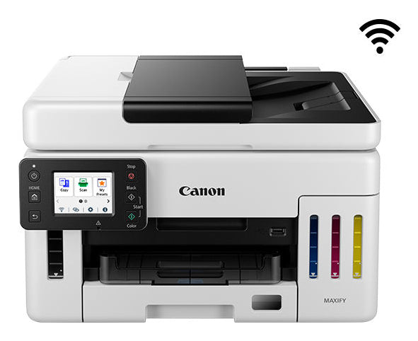 Multifuncional Canon Maxify GX6110, Inyección de tinta térmica a color, WiFi, Ethernet, USB, Dúplex Automático, Oficina