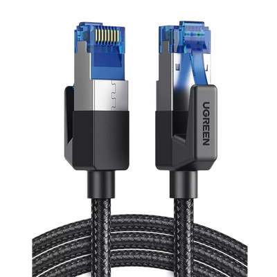 Cable Ethernet Cat8 Class F/FTP Redondo con Malla de Nylon 5 Metros (16.40 Pies)