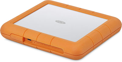 Disco Duro Externo Portátil, 8 TB, USB 3.1 Type USB-C, Rugged RAID Shuttle 0/1, Resistente a impactos, lluvia y presión, Windows & Mac, Plata-Naranja