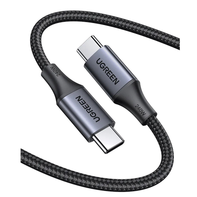 Cable USB-C a USB-C / 2 m (6.6 ft) / Carga 240W / PD3.1 / 480 Mbps / Aluminio / Nylon Trenzado