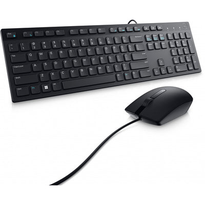 Kit teclado y mouse KM300C Dell, Alámbrico, Negro