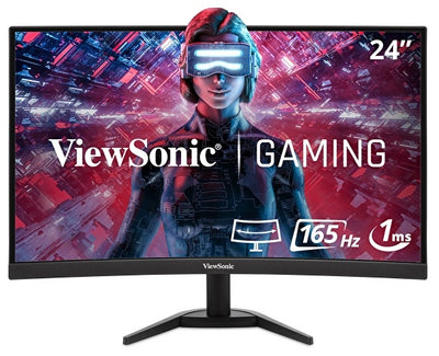 Monitor LED ViewSonic OMNI VX2418C 24", Class Full HD Pantalla curva, 16:9, Viewable