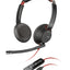 Headset Poly modelo Blackwire 5220 Sonido Stereo conector USB-C + Plug de 3.5 mm + adaptador de USB-C a USB-A