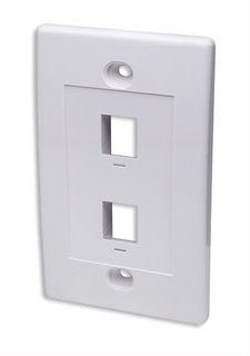 Tapa Intellinet (faceplate) con 2 puertos color blanco