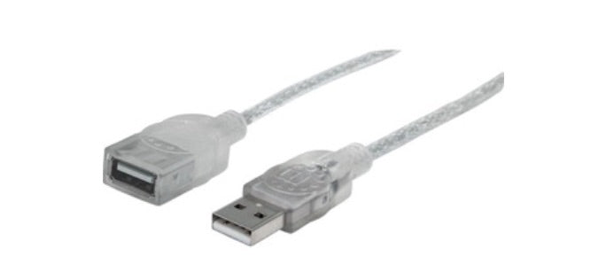 Cable USB 2.0 Tipo A a Tipo B Manhattan 336314 | 1.8 m | Para Impresora, Scanner y Hub USB | Blindado | Contactos Bañados en Oro | Plateado | Garantía 5 Años | SKU 336314