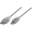 Cable Manhattan USB A-B v2.0 1.8m plata marca Manhattan